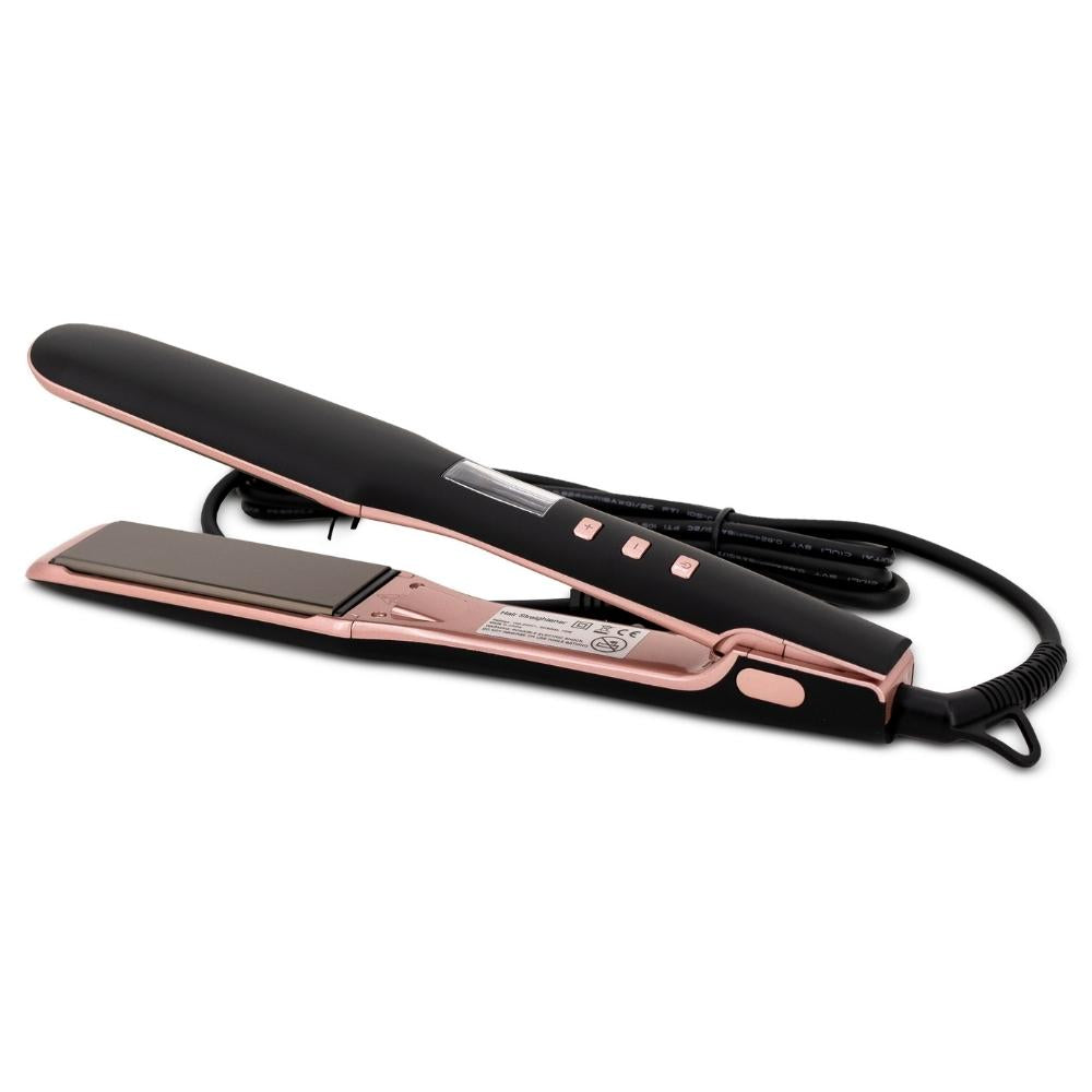 Black and Pink Titanium Flat Iron